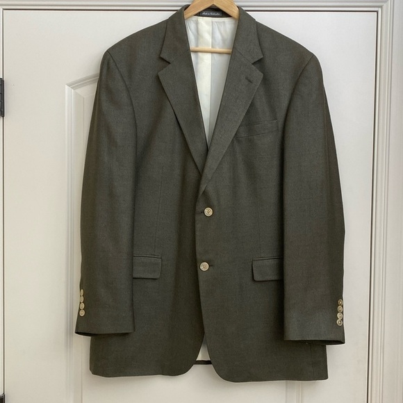 Oscar de la Renta Men's Blazer suit Jacket Sz 44 L Silk/Wool blend Event office - Picture 1 of 12